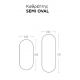 Κρεμαστός Καθρέπτης Semi-Oval 100 x 45 εκ. με Led